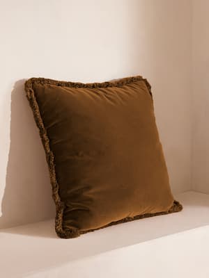 Margeaux Large Square Cushion - Mustard - Hover Image