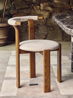 Pair of Zita Dining Chairs - Boucle - Natural - Hover Image