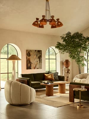 Marcia Three Seater Sofa - Velvet - Olive - US - Hover Image