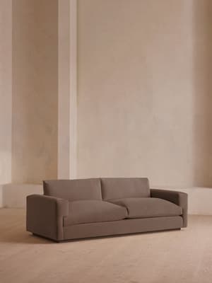 Mossley Three Seater Sofa - Velvet - Taupe - Listing Image