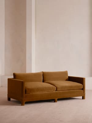 Ashford Three Seater Sofa - Velvet - Mustard - US - Listing Image