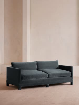 Ashford Three Seater Sofa - Velvet - Grey Blue - US - Listing Image