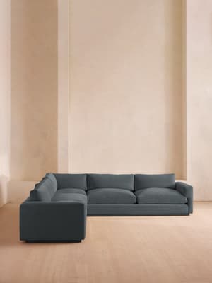 Mossley Corner Sofa - Velvet - Grey Blue  - US - Hover Image