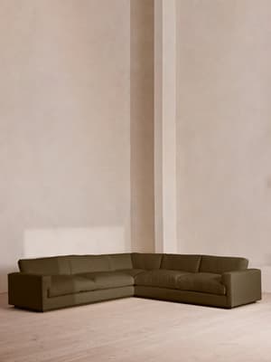 Mossley Corner Sofa - Linen - Olive - US - Listing Image
