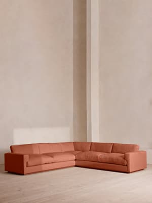 Mossley Corner Sofa - Linen - Antique Rose - US - Listing Image