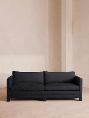 Ashford Three Seater Sofa - Linen - Indigo - Hover Image