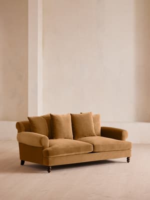 Audrey Two Seater Sofa - Velvet - Mustard - Listing Image