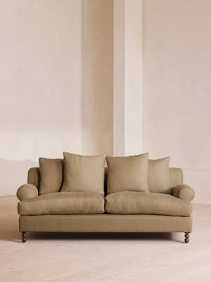 Audrey Two Seater - Sofa - Linen - Wheat - Hover Image