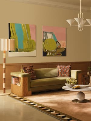 Linden Sofa - Three Seater - Velvet - Lichen - US - Hover Image