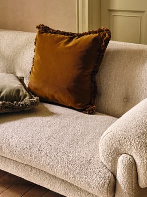 Margeaux Square Cushion - Mustard - Hover Image