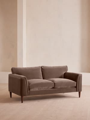 Reya Two Seater Sofa - Velvet - Taupe - Listing Image