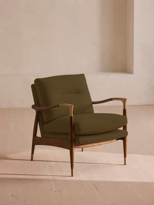 Theodore Armchair - Linen - Olive - Listing Image
