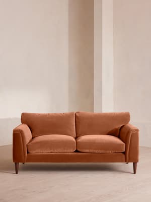 Reya Two Seater Sofa - Velvet - Antique Rose - Hover Image