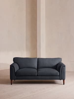 Reya Two Seater Sofa - Linen - Indigo - Hover Image