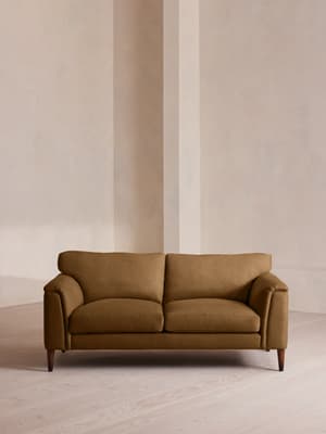 Reya Two Seater Sofa - Linen - Ochre - US - Hover Image