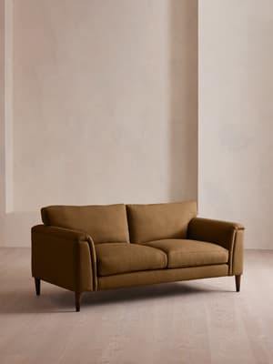 Reya Two Seater Sofa - Linen - Ochre - US - Listing Image