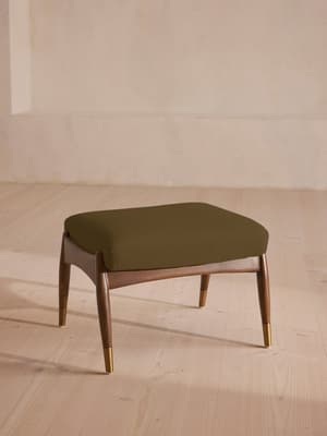 Theodore Footstool - Linen - Olive - Listing Image