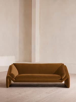 Amble Three Seater Sofa - Velvet - Mustard - Listing Image