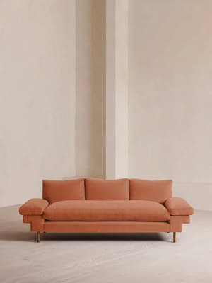 Bristol Three Seater Sofa - Velvet - Antique Rose - US - Listing Image