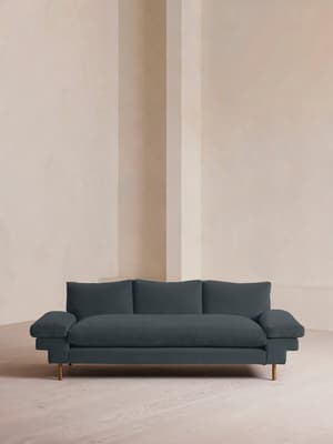 Bristol Three Seater Sofa - Velvet - Grey Blue - US - Listing Image