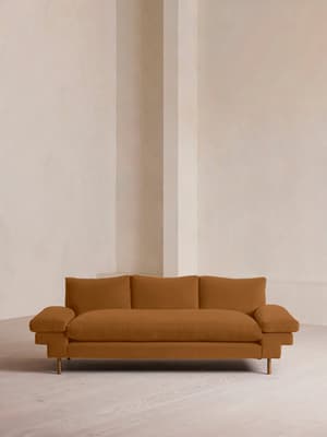 Bristol Three Seater Sofa - Velvet - Mustard - US - Listing Image
