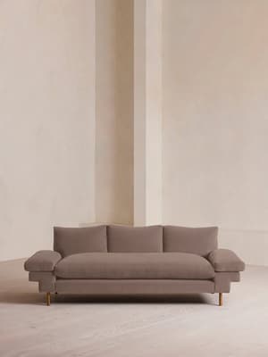 Bristol Three Seater Sofa - Velvet - Taupe - US - Listing Image