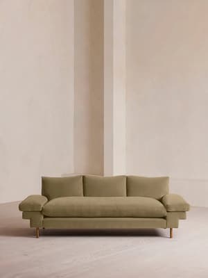 Bristol Three Seater Sofa - Velvet - Lichen - US - Listing Image