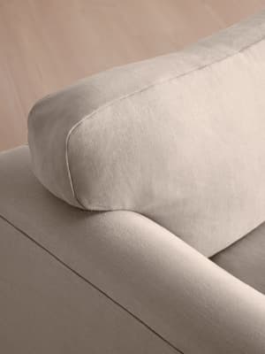 Reya Two Seater Sofa - Linen - Bisque - Hover Image