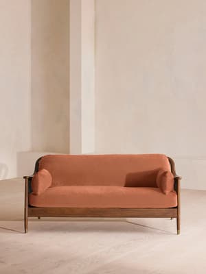 Atlanta Three Seater Sofa - Velvet - Antique Rose - Hover Image