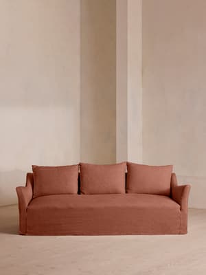 Roma Three Seater Sofa - Linen - Sienna - US - Hover Image
