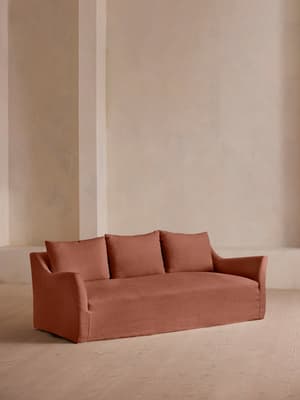 Roma Three Seater Sofa - Linen - Sienna - US - Listing Image