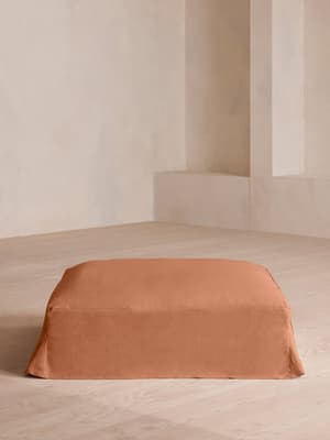 Roma Square Ottoman - Linen - Antique Rose - US - Hover Image