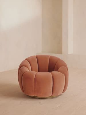 Garret Armchair - Velvet - Antique Rose - US - Hover Image
