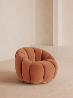 Garret Armchair - Velvet - Antique Rose - Hover Image