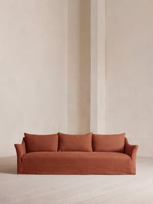 Roma Four Seater Sofa - Linen - Antique Rose - Listing Image