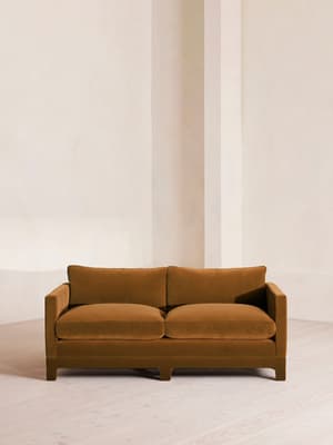 Ashford Two Seater Sofa - Velvet - Mustard - Listing Image