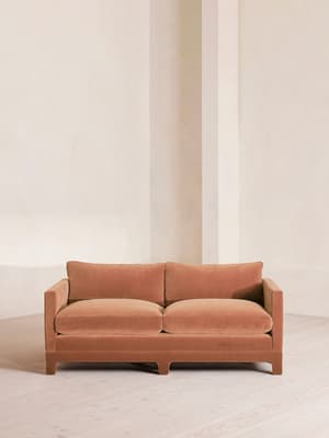 Ashford Two Seater Sofa - Velvet - Antique Rose - Hover Image