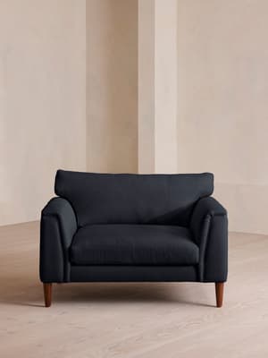 Reya Loveseat - Linen - Indigo - Hover Image