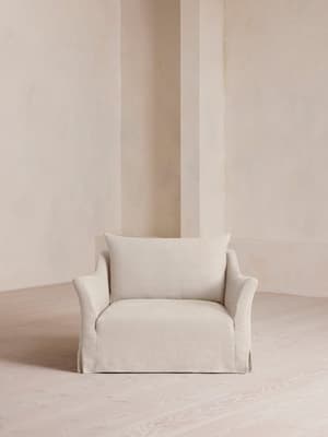 Roma Loveseat - Linen - Bisque - Hover Image
