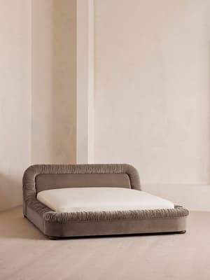 Vara Bed - King - Velvet - Taupe - Listing Image