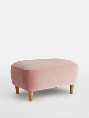 Lorene Footstool - Velvet - Rose - US - Hover Image