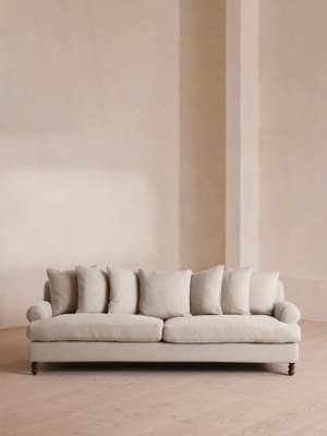 Audrey Four Seater Sofa - Linen - Bisque - Listing Image