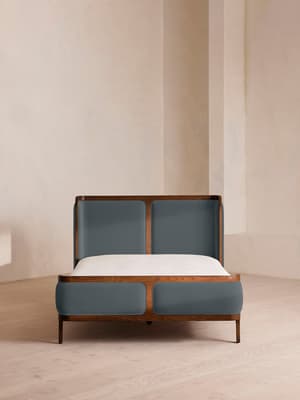 Belsa Bed - Queen - Velvet - Grey Blue - US - Hover Image