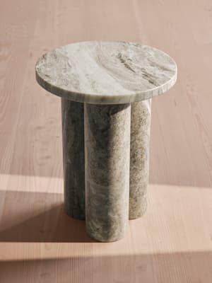 Tisbury Side Table - Dark Terra Bianca Marble - Hover Image