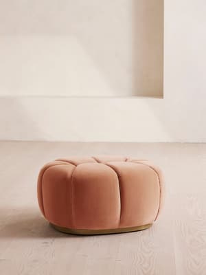 Garret Footstool - Velvet - Antique Rose - Listing Image