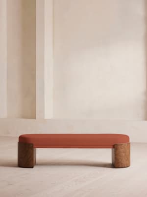 Lukas Bench - Linen - Antique Rose - Hover Image
