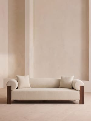 Eldon Three Seater Sofa - Walnut - Boucle - Hover Image