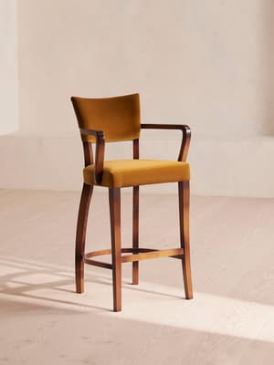 Molina Barstool - Velvet Mustard - Listing Image