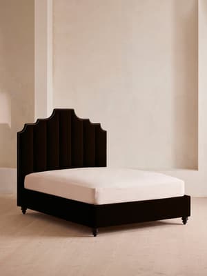 Gerrard Bed - King - Velvet - Chocolate - Listing Image