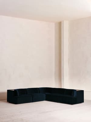 Hamish Sectional Corner Sofa - Velvet - Royal Blue - US - Listing Image